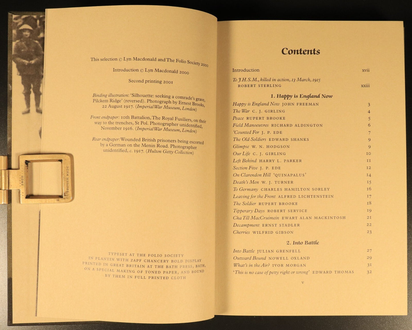 Anthem For Doomed Youth Folio Society WW1 Military History Poetry Book Sleeve