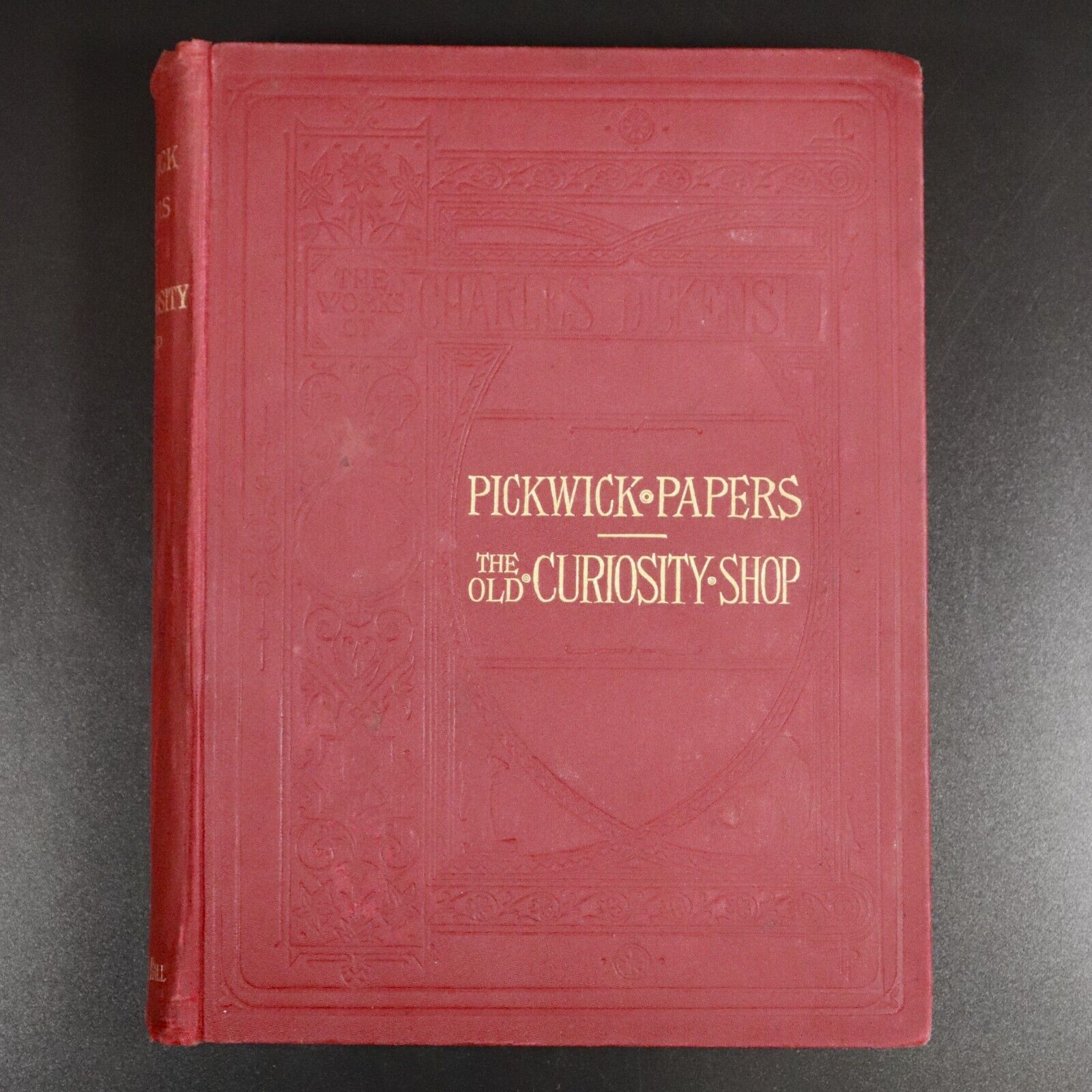c1880 Pickwick Club & Old Curiosity Shop by Charles Dickens Antique Fiction Book