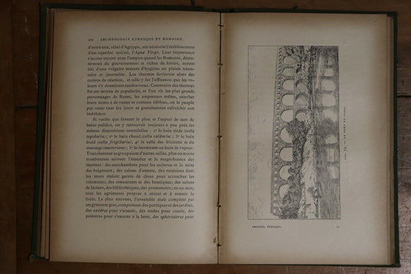 1884 Manuel d'Archéologie Etrusque et Romaine Antique Archeology History Book