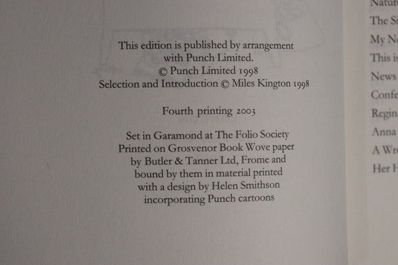 2003 The Pick Of Punch: Folio Society British History & Literature Book