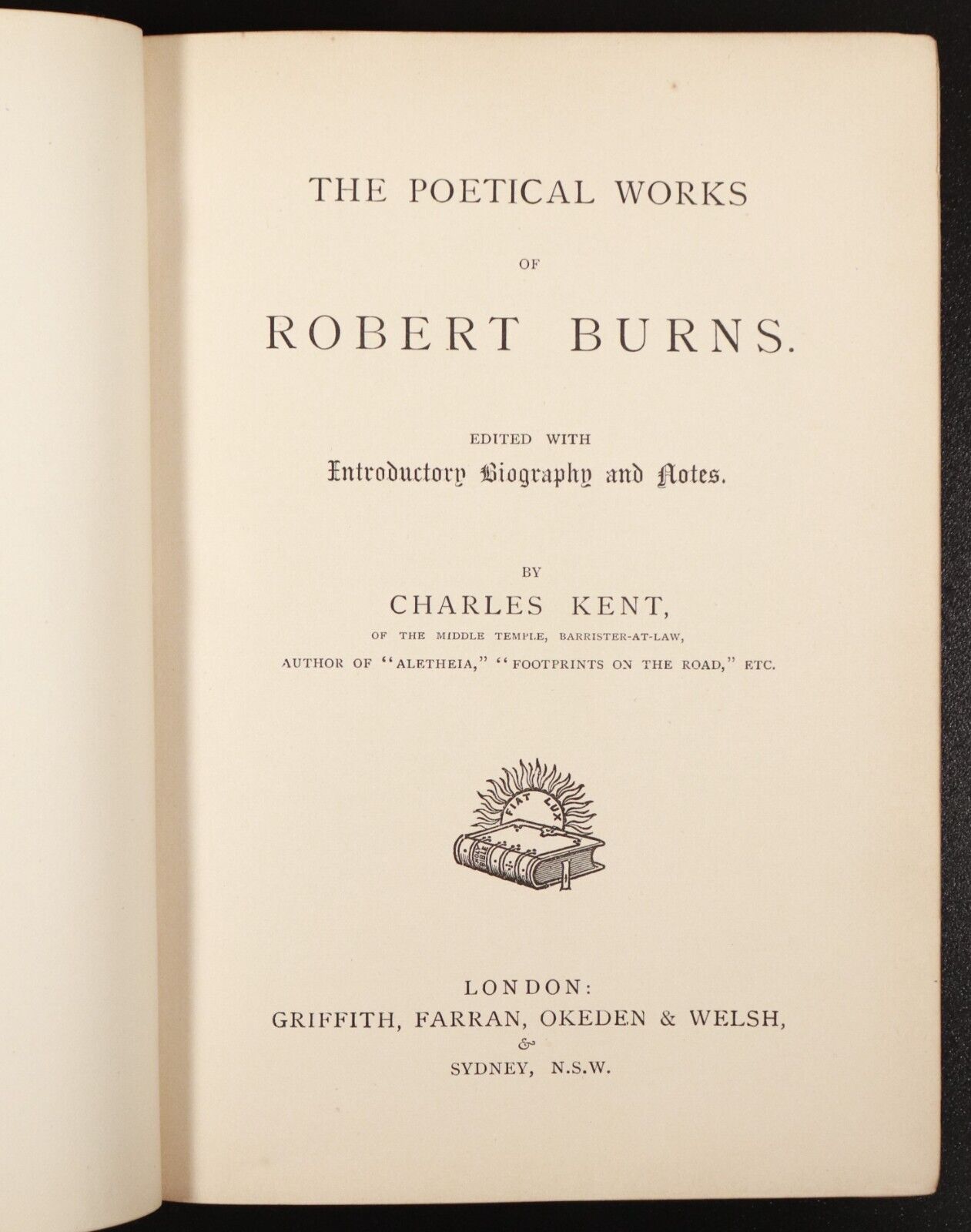c1895 The Poetical Works Of Robert Burns Antique Poetry Book by Charles Kent