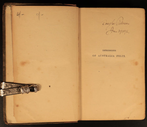 1845 Australia: Historical etc. by R. Howitt Antiquarian Australian History Book