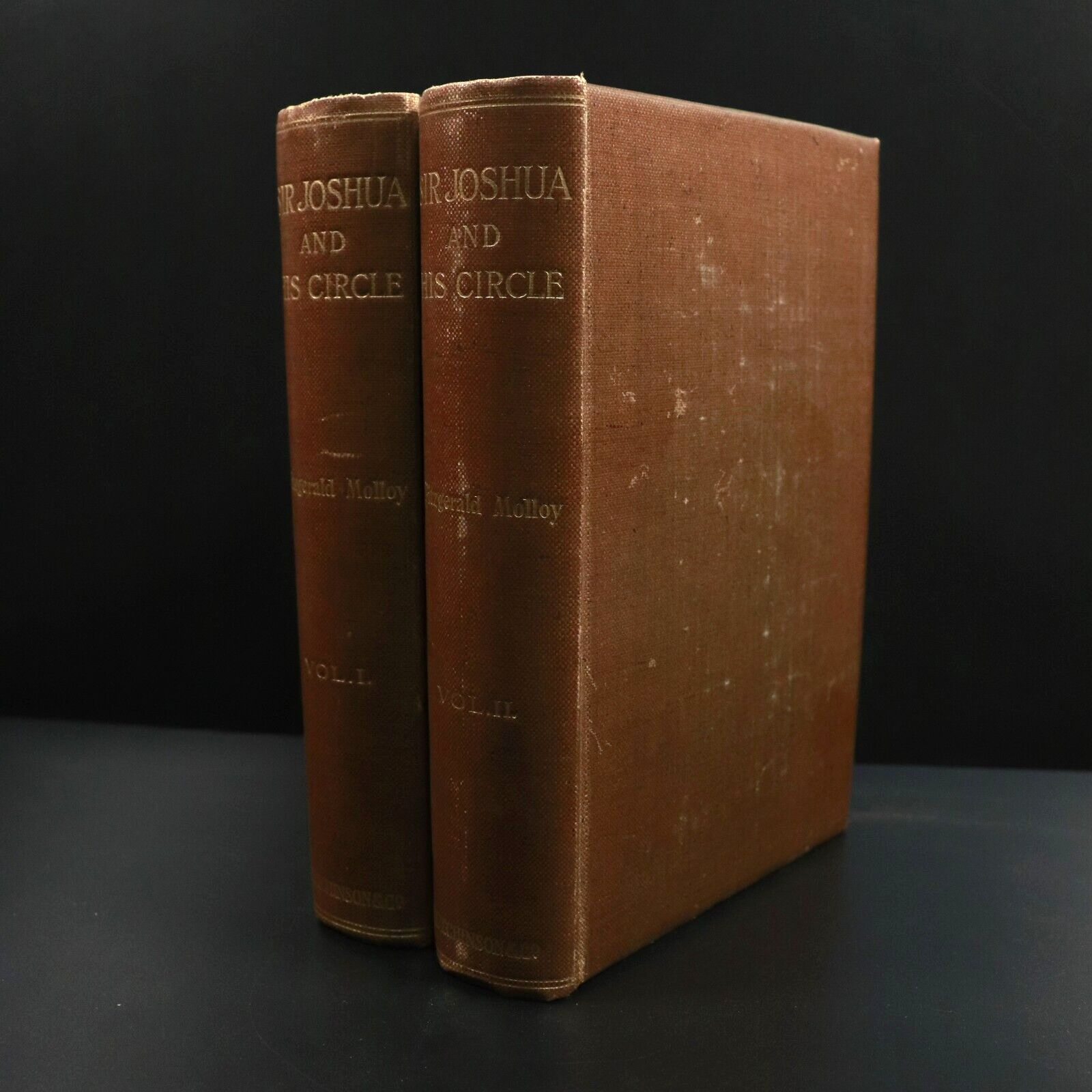 1906 2vol Sir Joshua & His Circle by Fitzgerald Molloy Antique Art History Book