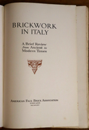 1925 Brickwork In Italy by GC Mars Antique American Architecture Reference Book-2