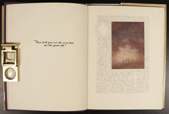 c1917 For The Fallen & Other Poems by Laurence Binyon 1st Ed Antique Poetry Book