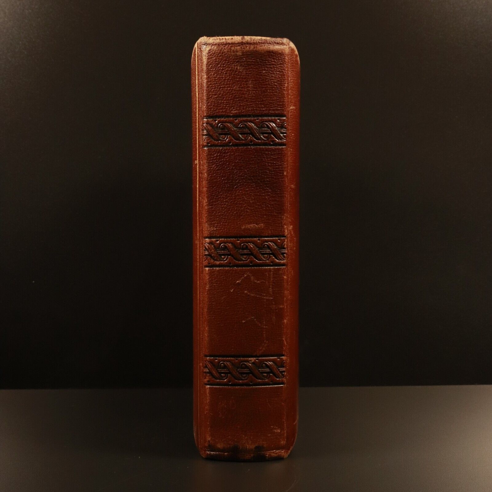 c1915 Antique Leather Photo Album With Brass Clasp 22 Leaves 44 Photos Clean