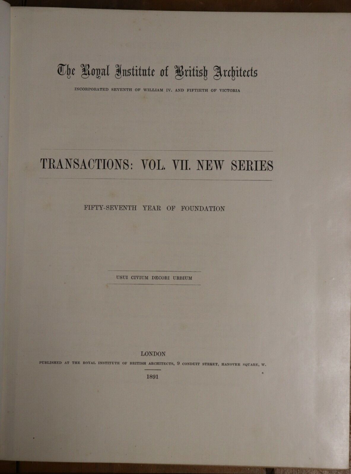 c1889 Royal Institute of British Architects Transactions Antique Reference Books