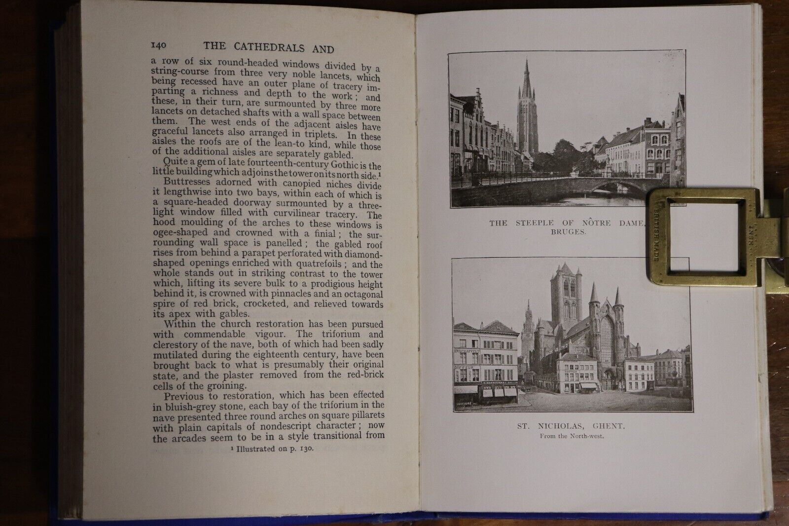 c1928 The Cathedrals & Churches Of Belgium European Architectural History Book