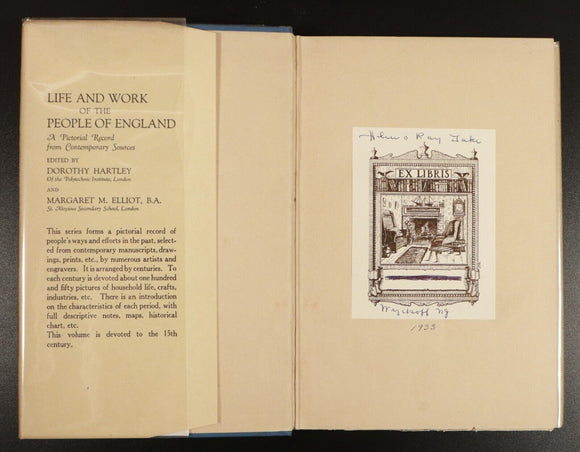 1926 2vol Life & Work Of The People Of England Antique British History Book