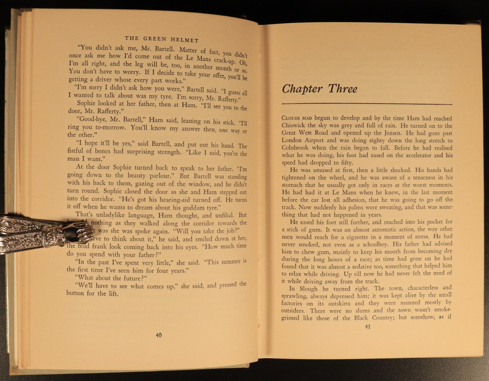 1957 The Green Helmet by Jon Cleary Vintage Australian Motor Sport Fiction Book