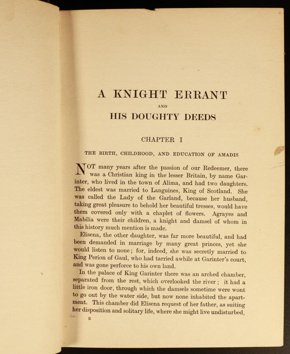1911 Knight Errant & Doubty Deeds Amadis Of Gaul Antique British Fiction Book