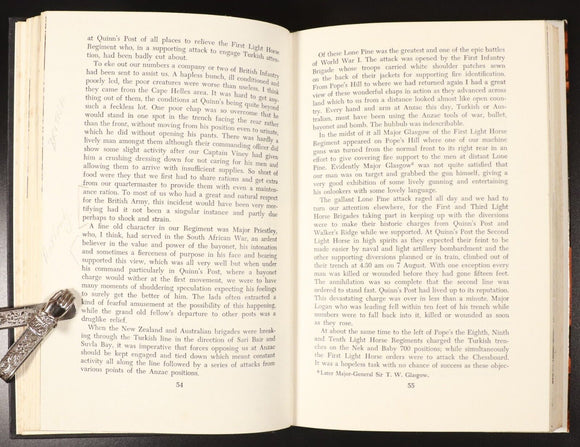 1973 Participation by Humphrey Kempe Australian Military History Book ANZAC