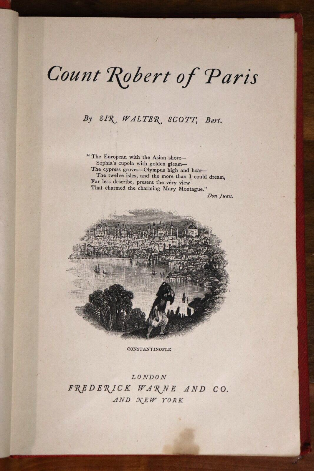 c1910 Count Robert Of Paris by Sir Walter Scott Antique British Literature Book - 0