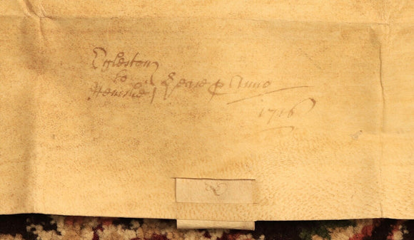 1716 Indenture Conveyance English Legal Document Manuscript Vellum Lease