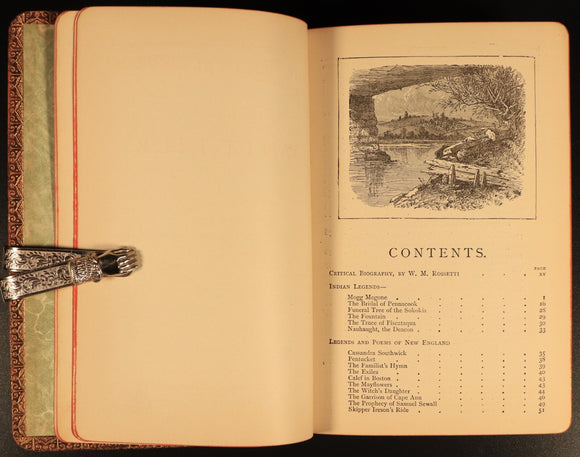 c1905 The Poetical Works Of John Greenleaf Whittier Antique American Poetry Book