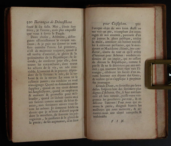 1764 Harangues D Eschine Et De Demosthene by M. Millot French Antiquarian Book