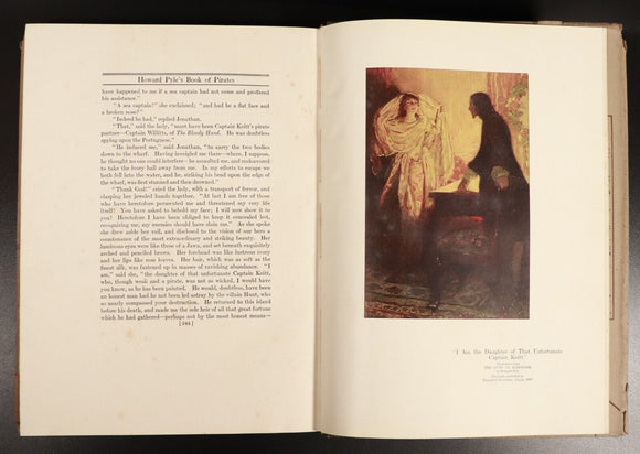 1921 Howard Pyle's Book Of Pirates Antique Childrens Book 1st Ed W/Dust Jacket