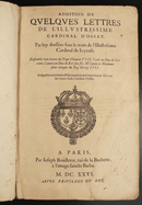 1626 Lettres De L'Illustrissime Cardinal D'Ossat Antiquarian French History Book-3