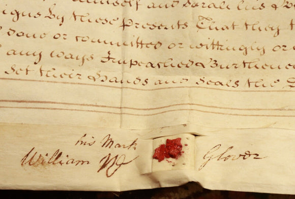 1772 Indenture Conveyance British Legal Document Manuscript Vellum Wax Sealed