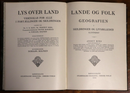 1911 Lande Og Folk Geografien Vol. 2 Antique Danish Geography Book-2