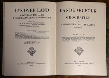 1911 Lande Og Folk Geografien Vol. 2 Antique Danish Geography Book - 0