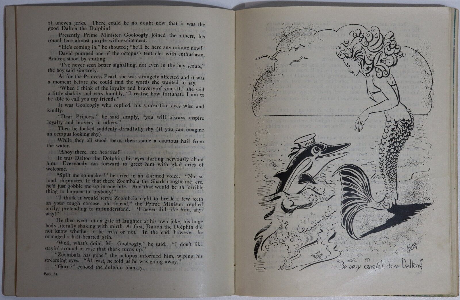 1944 It Began With Dalton The Dolphin by K. Neville Antique Children's Book