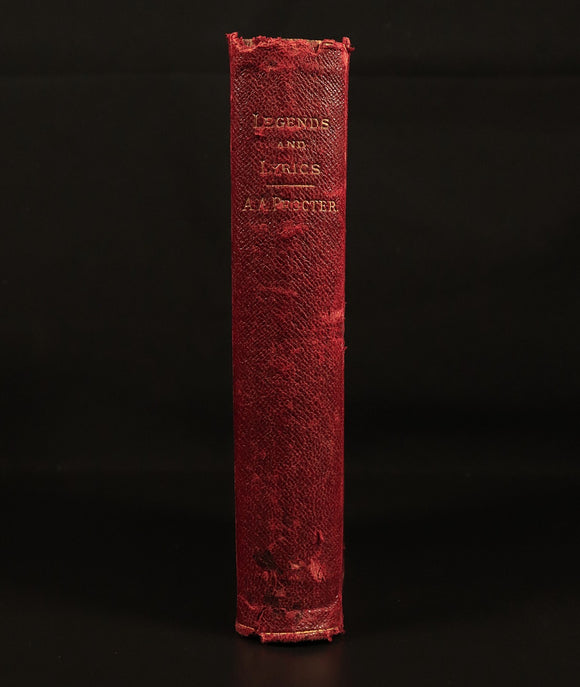1892 Legends & Lyrics by Adelaide Anne Procter Antique British Poetry Book