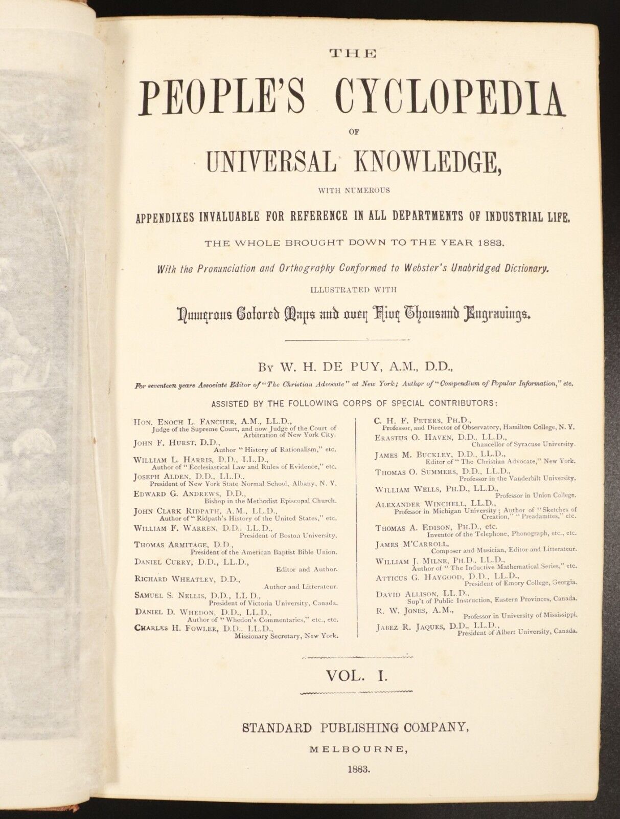 1883 2vol Cyclopedia Of Universal Knowledge Antiquarian Leather Book Set