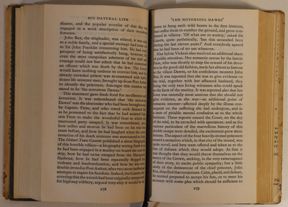 1954 For The Term Of His Natural Life by Marcus Clarke Australian Fiction Book