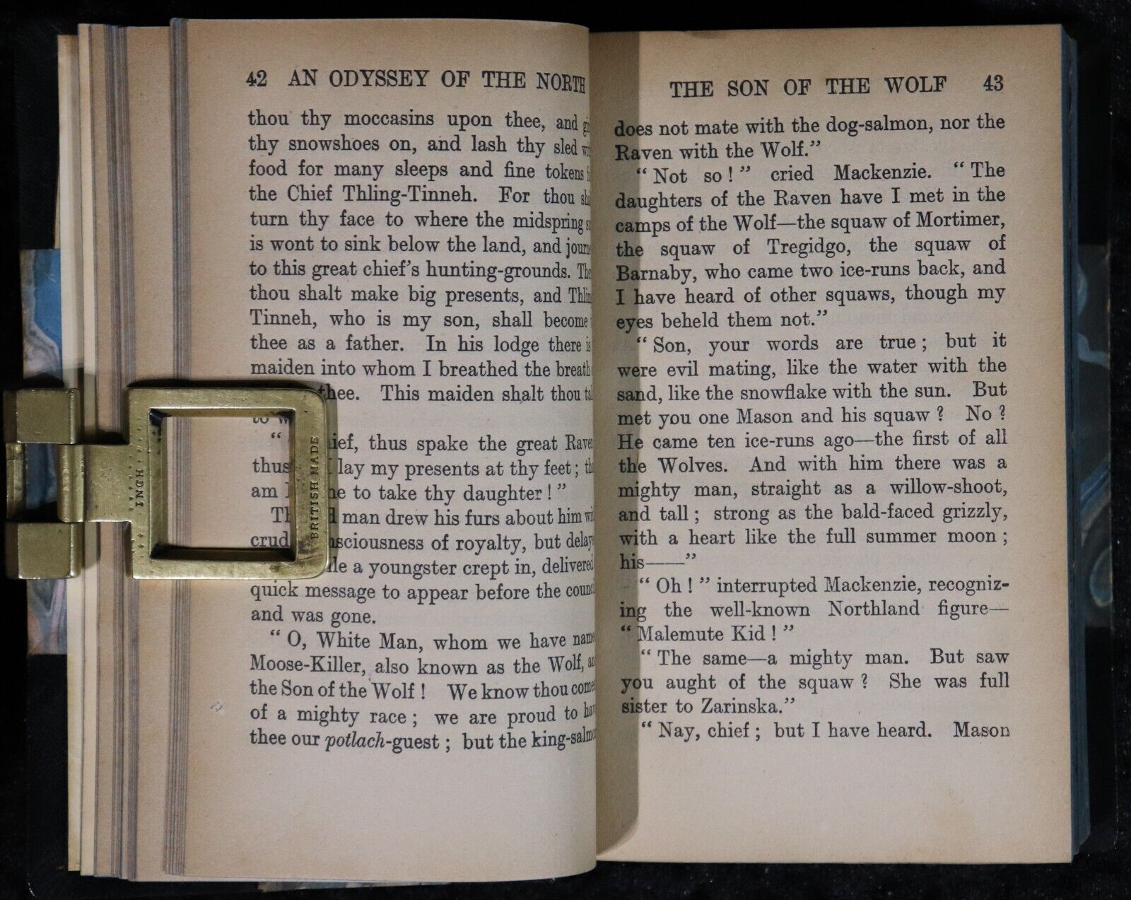 c1917 Odyssey Of The North & God Of Fathers Jack London Antique Fiction Book