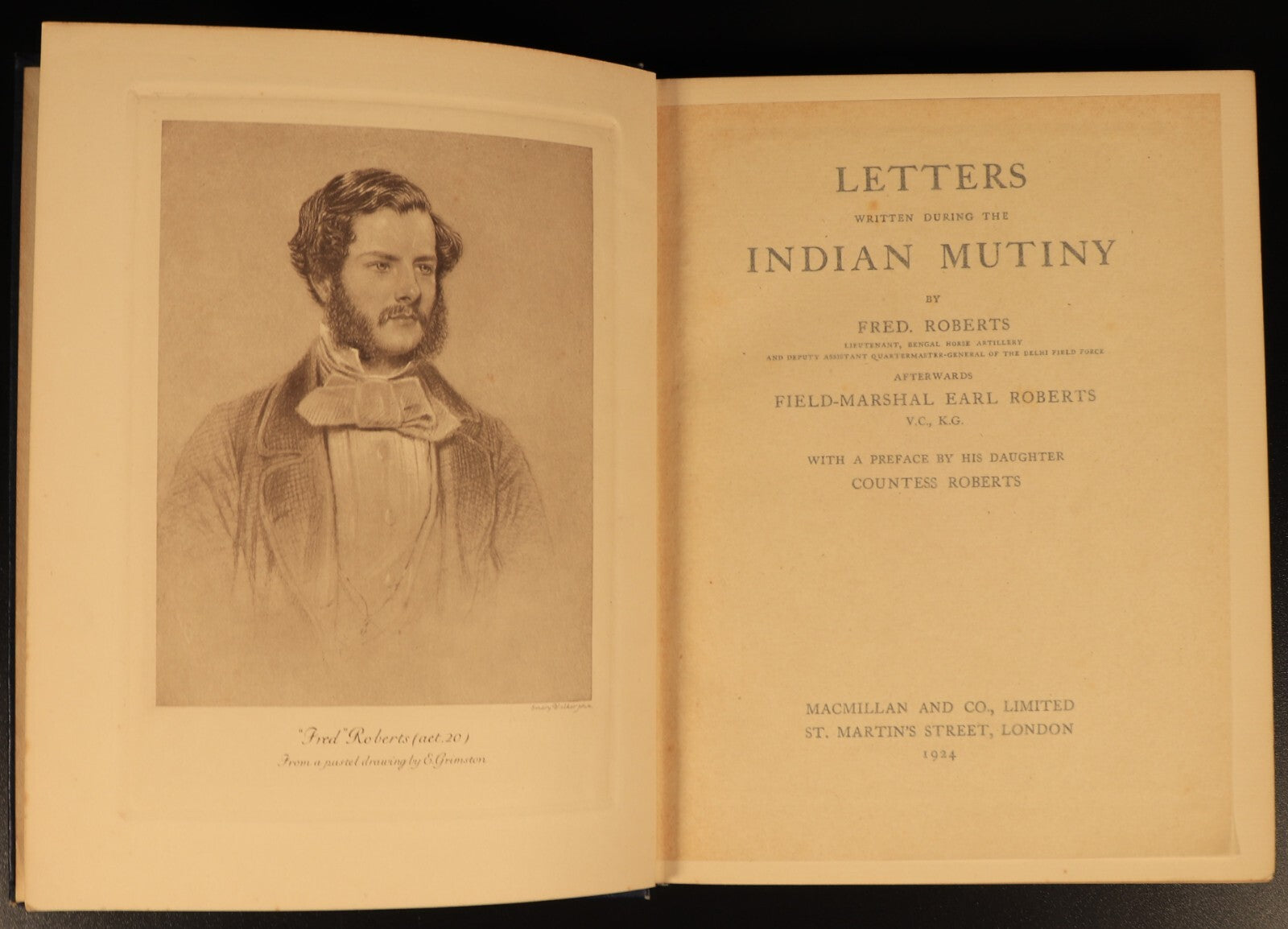 Letters Written During The Indian Mutiny Fred Roberts 1924 Military History Book