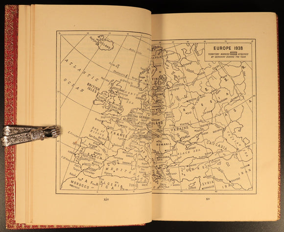 1947 Step By Step 1936-1939 by Winston Churchill Antique History Book Leather