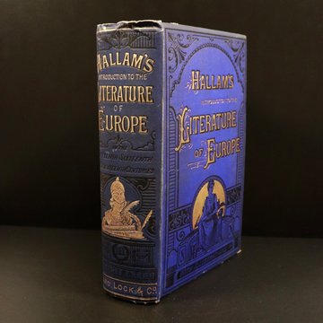 c1885 Introduction To The Literature Of Europe Henry Hallam Antique History Book