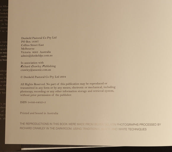 2004 A Dunkeld Portfolio by R. Crawley Australian History Book Western Victoria