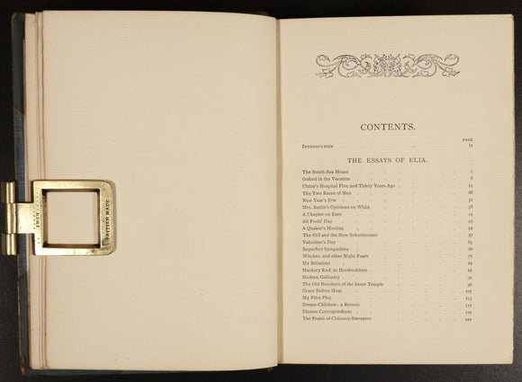 c1900 The Essays Of Elia by Charles Lamb Antique British Literature Book