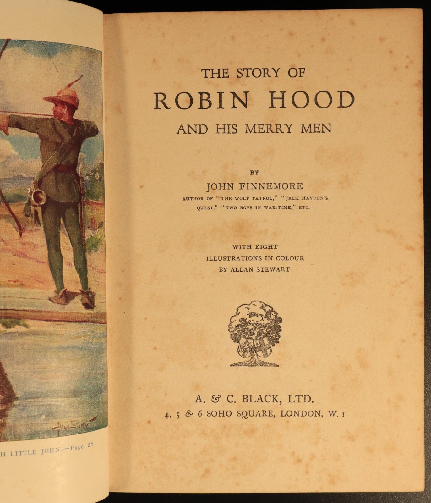 Story Of Robin Hood & His Merry Men by J. Finnemore Antique British Fiction Book