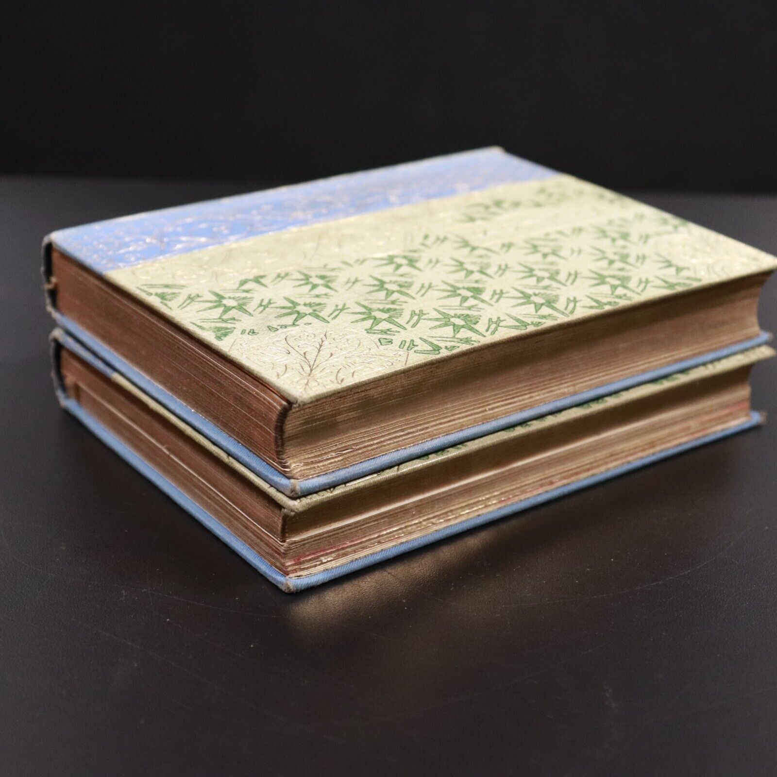 1887 2vol John Milton's Paradise Lost & Paradise Regained Antique Book Set