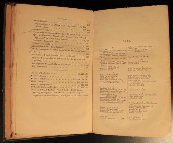 1840 The Colonial Magazine Commercial etc Antiquarian Australian History Book