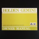 1978 Holden Gemini 'TD' Owner Manual February 1978 GMH Holden Automotive Book-1