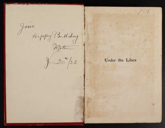 1944 Under The Lilacs by Louisa M. Alcott Antique Fiction Book