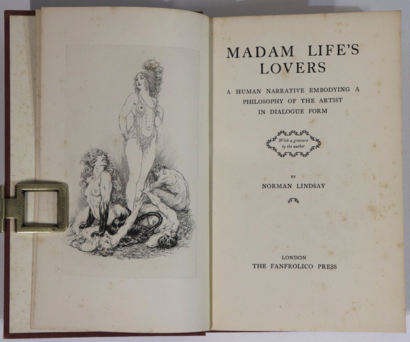 1929 Madam Life's Lovers by Norman Lindsay Australian History Literature Book
