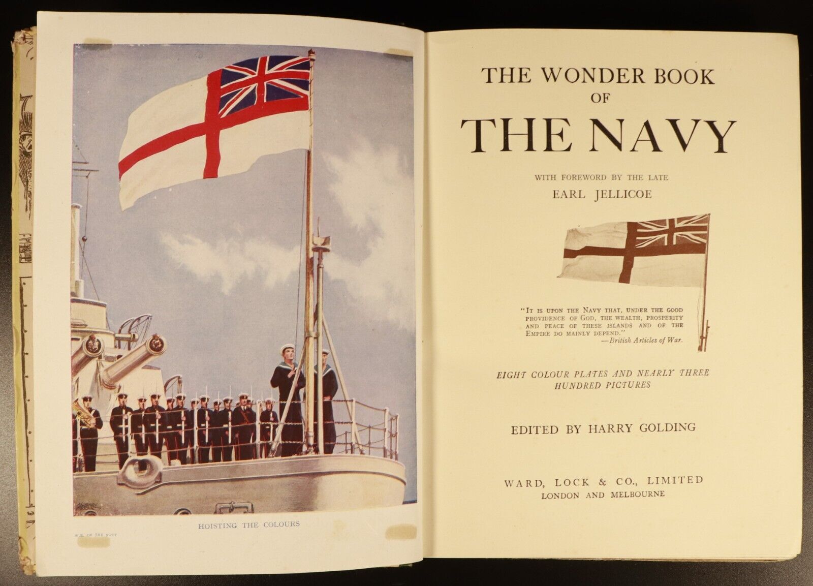 c1945 The Wonder Book Of The Navy Antique Illustrated Childrens Book H. Golding