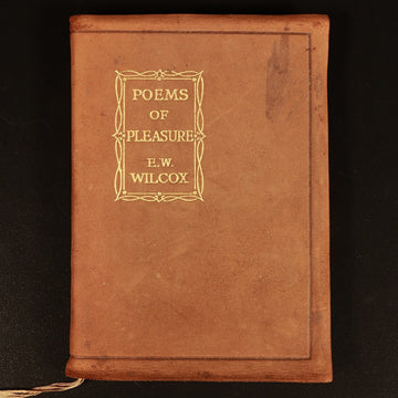 Poems Of Pleasure by Ella Wheeler Wilcox c1915 Antique Poetry Book  Suede Cover