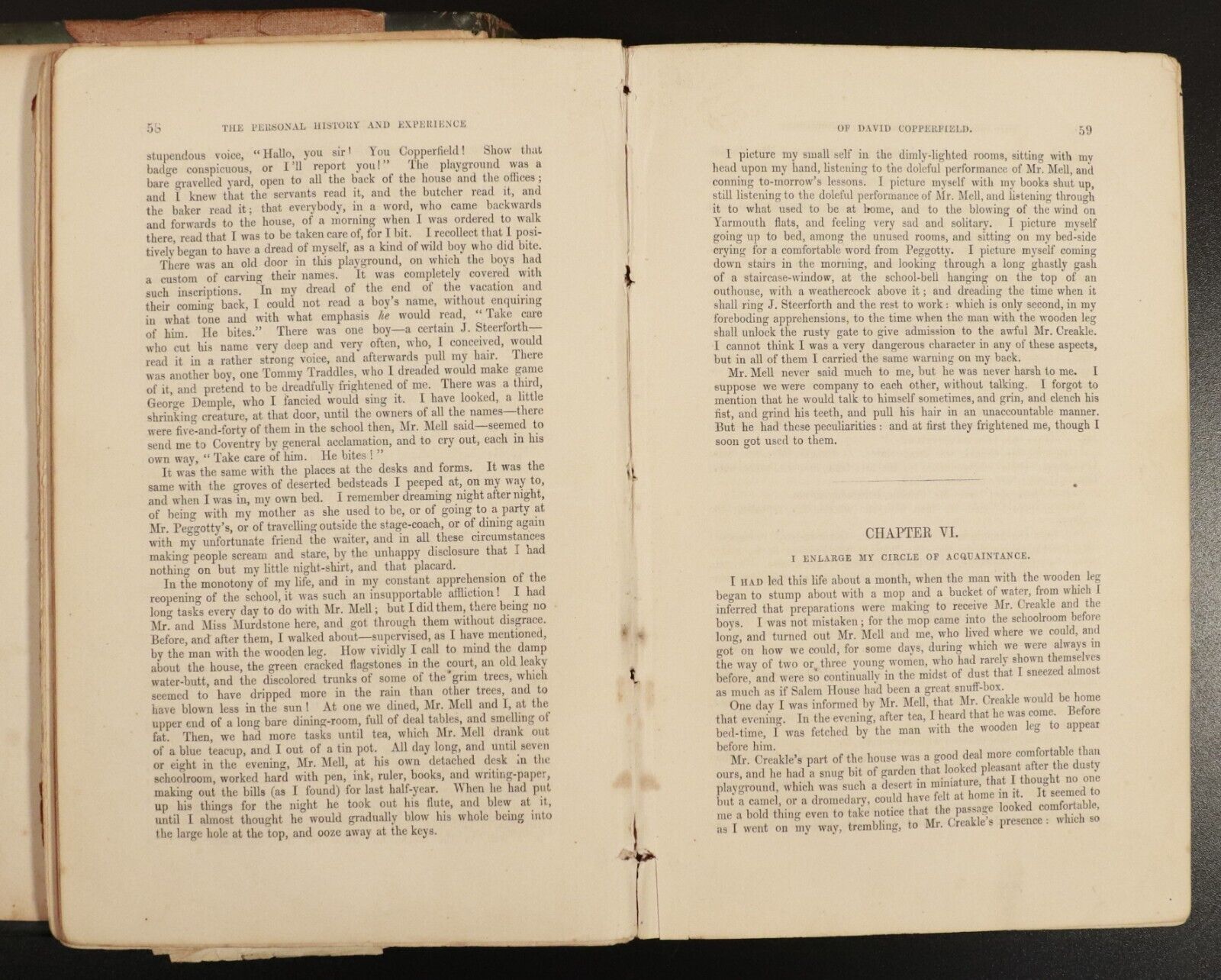 1850 Personal History Of David Copperfield by Charles Dickens Antiquarian Book