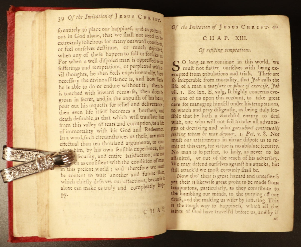 1746 The Christians Pattern + Prayers For The Sick Antique Religious B ...