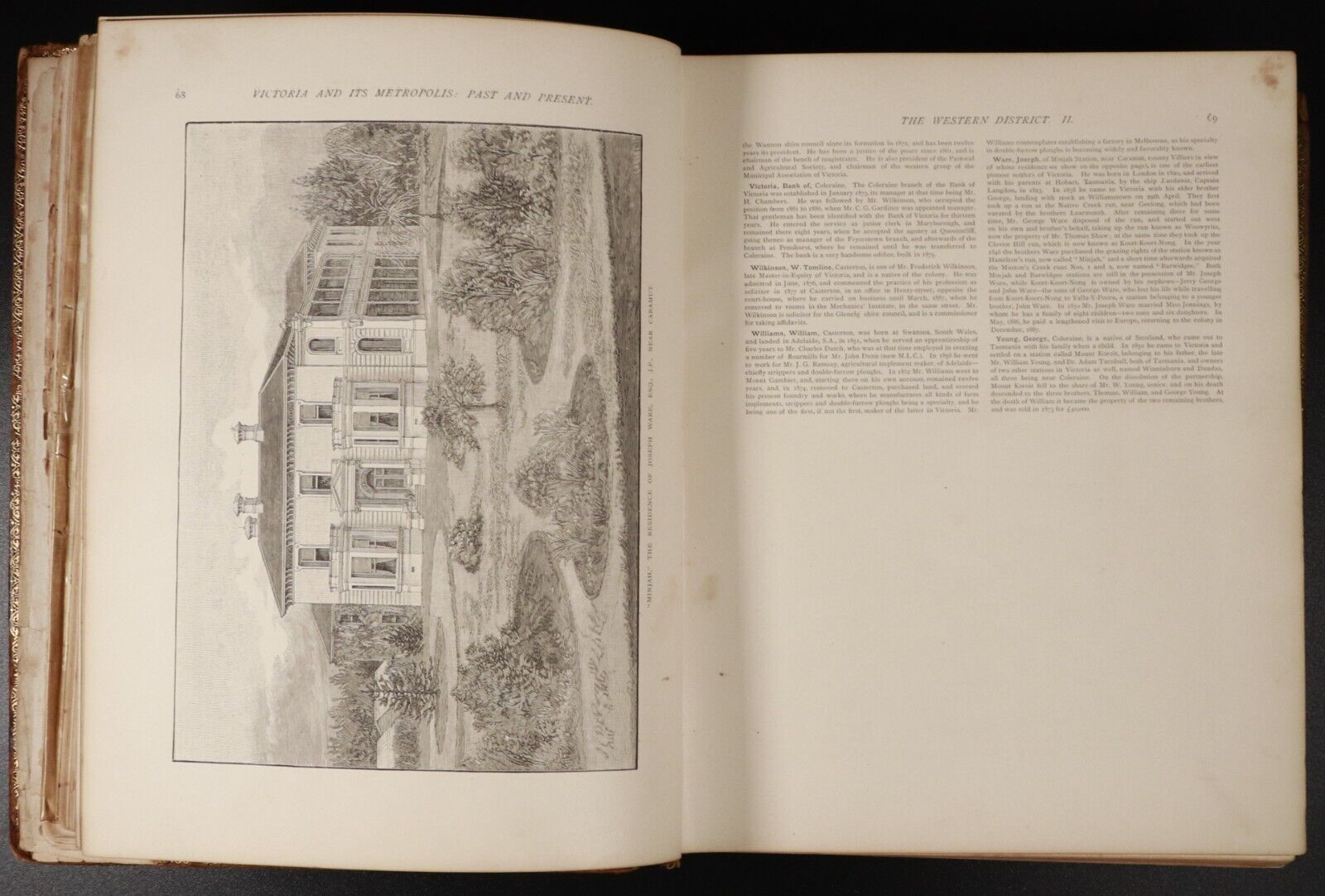 1888 Victoria & Its Metropolis Past Present Antiquarian Australian History Book