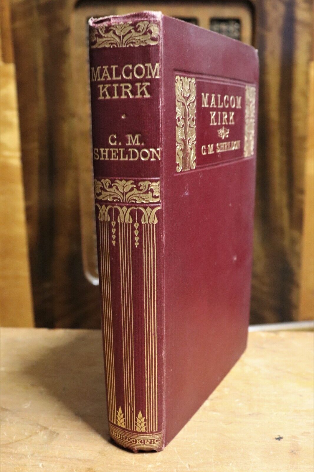 1898 Malcolm Kirk: Overcoming The World by CM Sheldon Antique Fiction Book