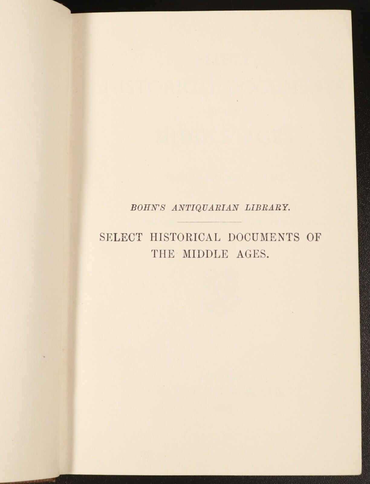 1925 Select Historical Documents Of The Middle Ages Antique History Book