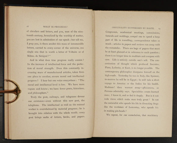 1892 Letters From Italy by M. Emile De Laveleye Antique Italian History Book