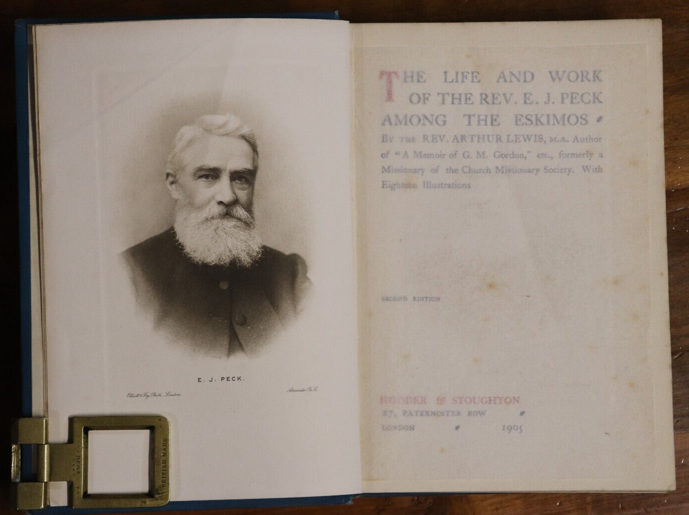 The Rev. EJ Peck Among The Eskimos - 1905 - Antique History Book - 0